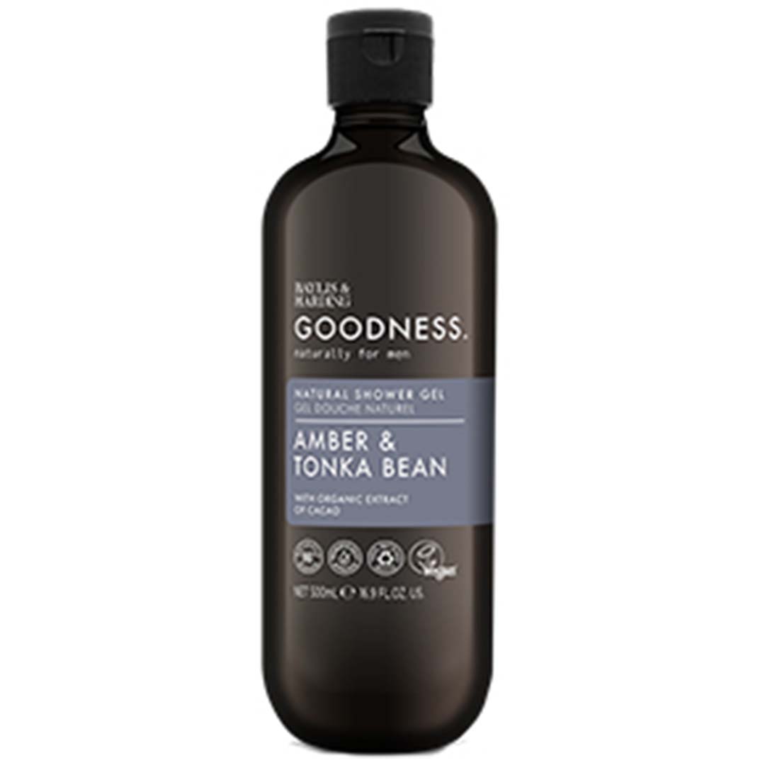 Bh Goodness Men'S Shower Gel - Amber & Tonka Bean 500ML