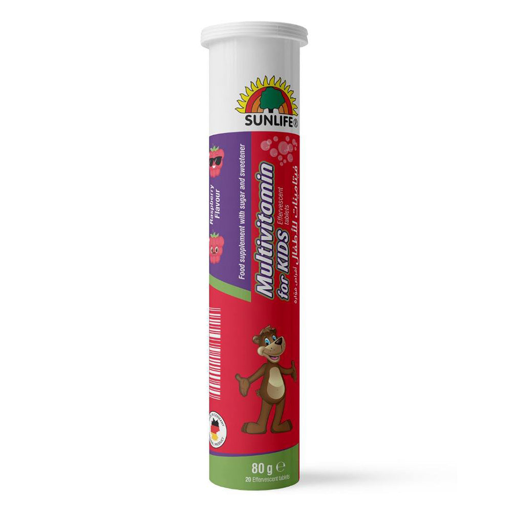 Sunlife Mult.Vit For Kids Raspberry 20TAB