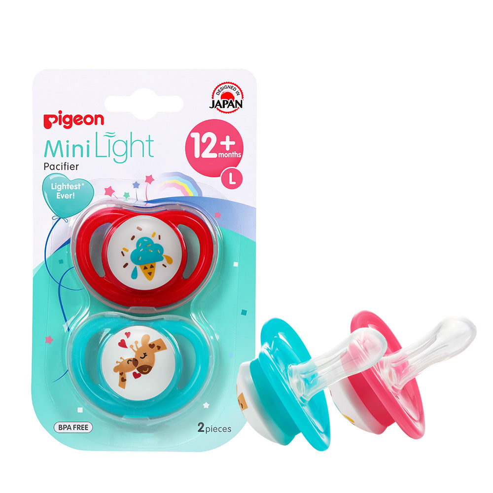 Minilight Pacifier Double (L) 12+ Girl Ice Cream & Giraffe