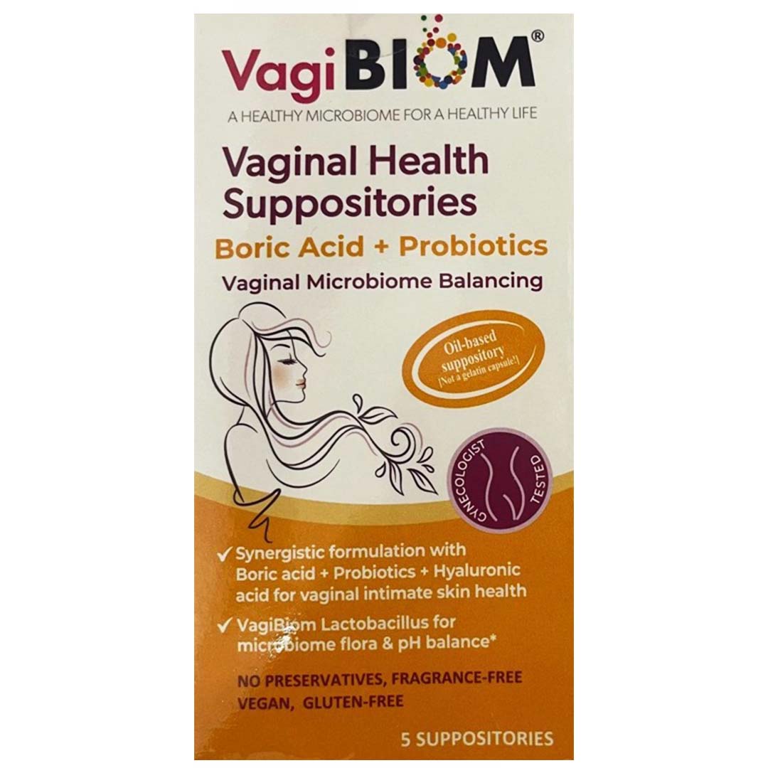 Vagibiom Boric Acid+Probiotics Vag. Supp 5'S