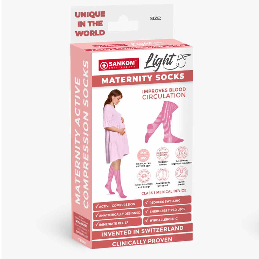 Sankom Patent Light - Maternity Socks - Grey - S-M