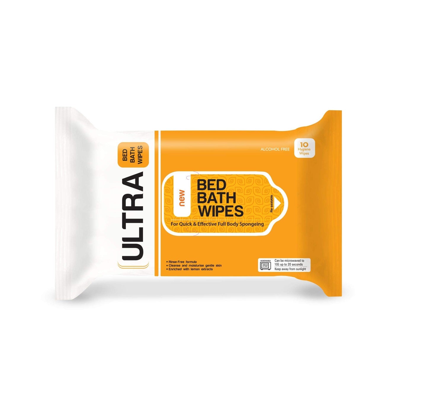 Ultra Bed Bath Wipes 10`S