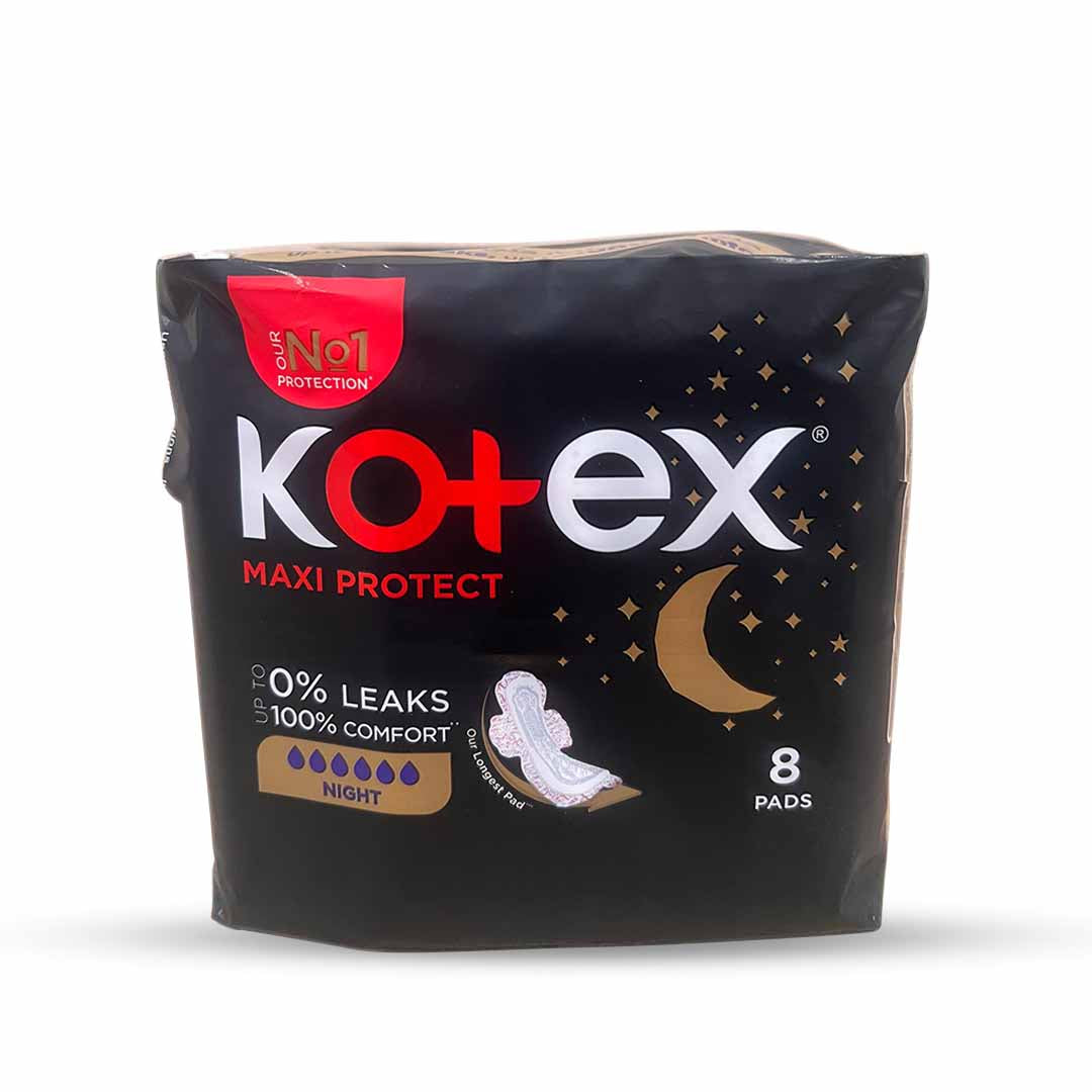 Kotex Maxi Night Thick Sanitary Pads, 8 Count