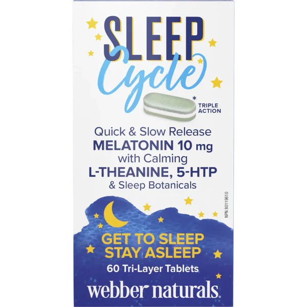 Webber Naturals Sleep Cycle 60 Tri-Layer Tablets