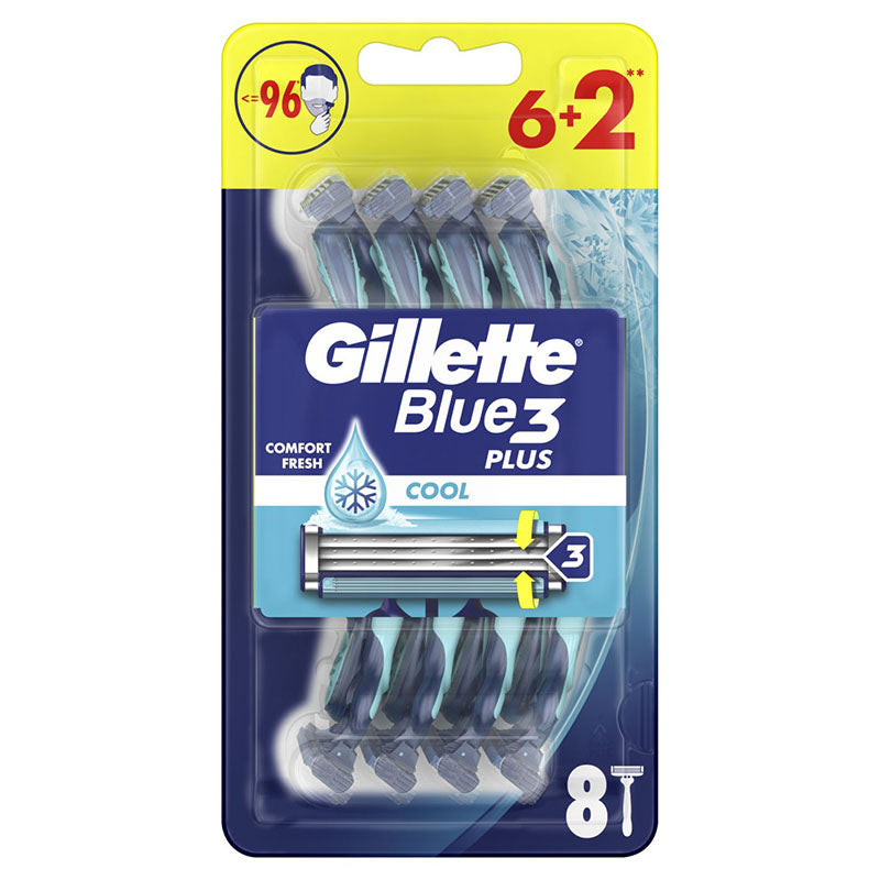 Gillette Fp Blue 3 Plus Cool Comfort Fresh Razor 6+2