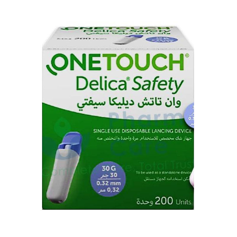 One Touch Delica Safety Lancing Device 200 Units