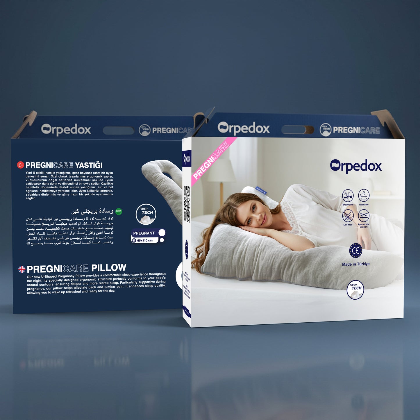 Orpedox Pregnicare Pregnant Pillow w/Bag 65x110cm