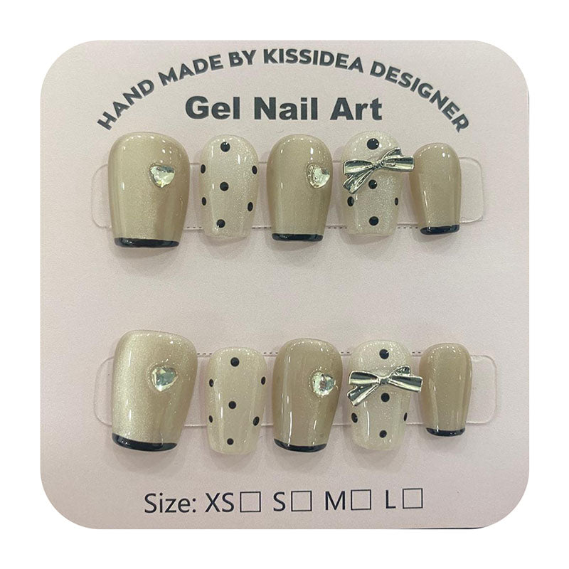 Kissidea Gel Nail Art Polka Dot Black