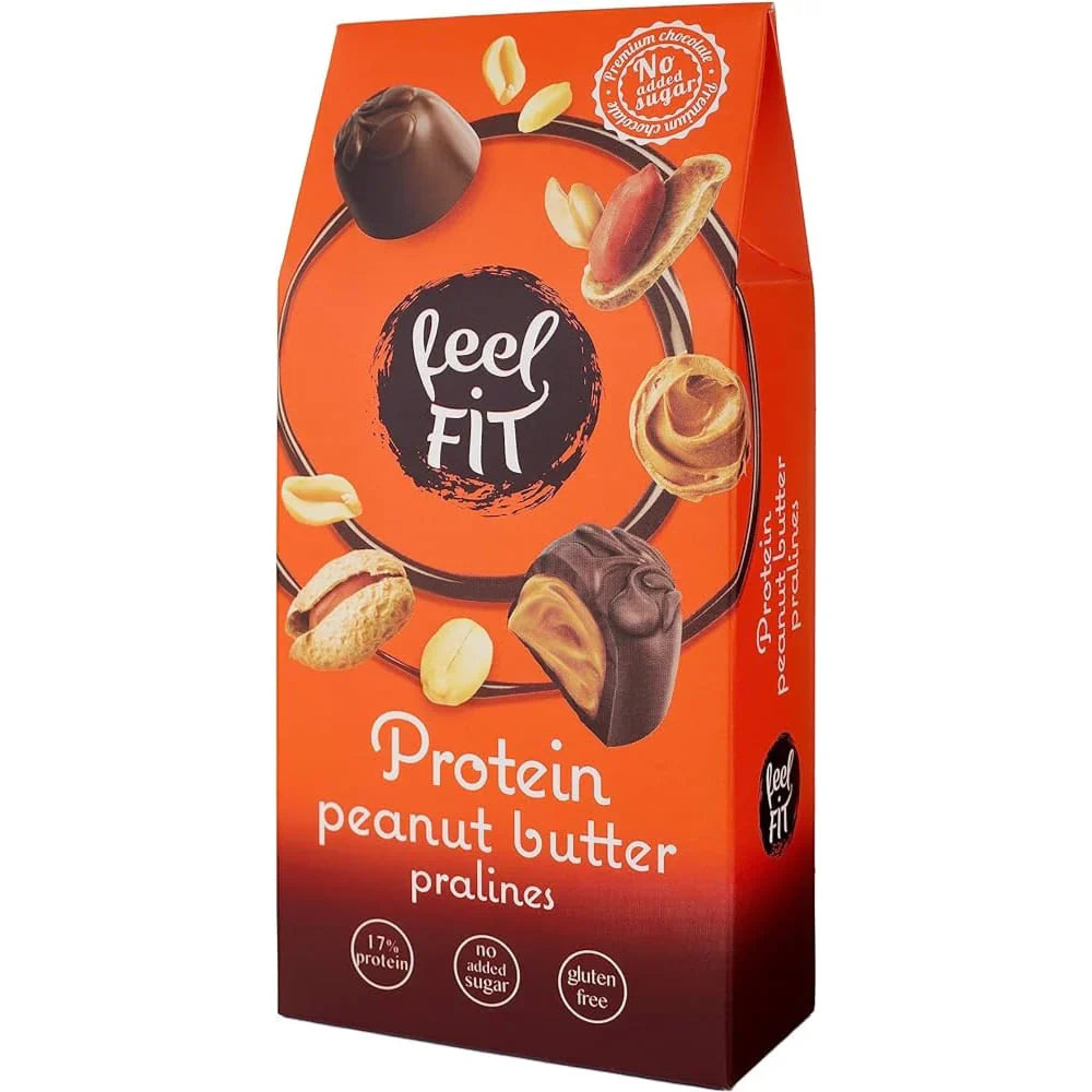 Feel Fit Protein Peanut Butter Pralines, No Added Sugar, Gluten Free 66g