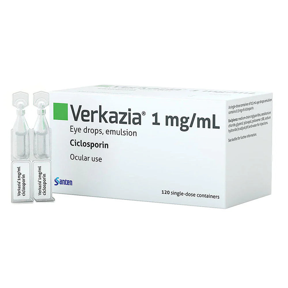 Verkazia 1 mg/ml Eye Drops Emulsion 0.3 ml × 30's