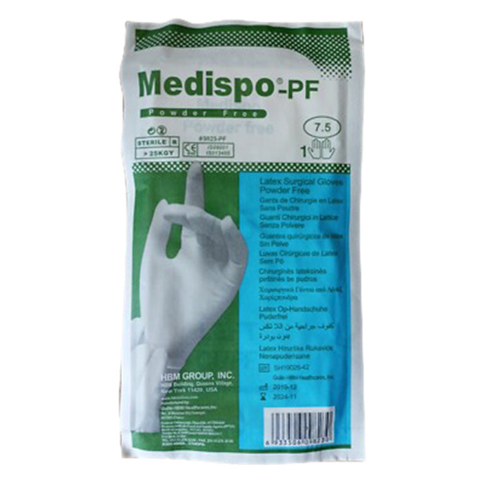 Medispo Latex Surgical Gloves Sterile & Powder-Free 1 Pair (Size 7.5)
