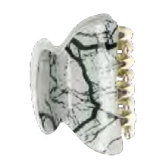 Titania Hair Claw Clip, Acetate 2 pcs (White and Black)