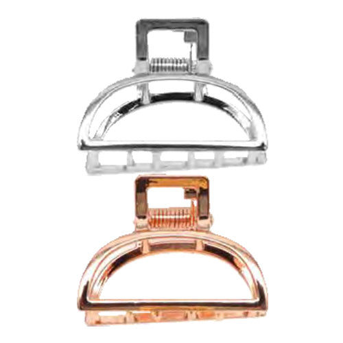 Titania Hair Claw Clip, Metal 3 pcs (Silver, Gold, Rose Gold)