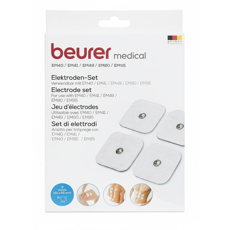 Beurer Electrodes for EM40 / EM41 / EM49 / EM80 / EM95, 45 × 45 mm, 8 pcs