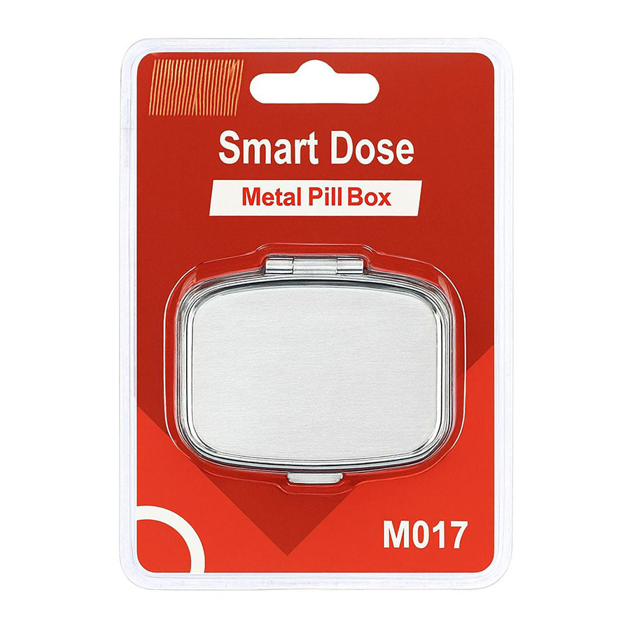 Smart Dose Square Metal Pill Box
