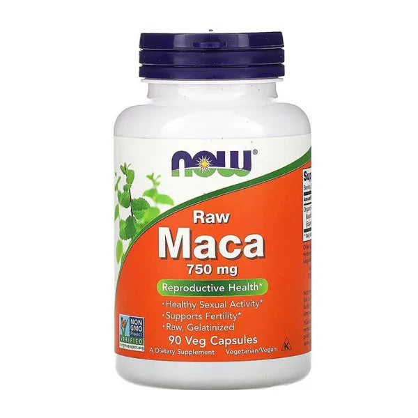 NOW Raw Maca 750 mg Capsules 90’s