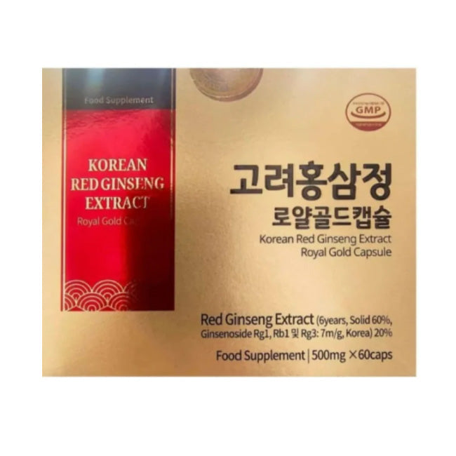 Korean Red Ginseng Royal Gold Jelly 500 mg Capsules 60’s