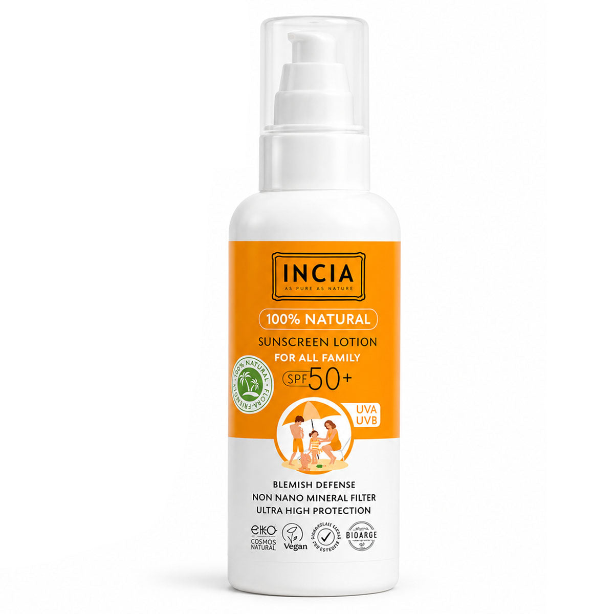 Incia Family Sunscreen Lotion SPF50+ 100 mL