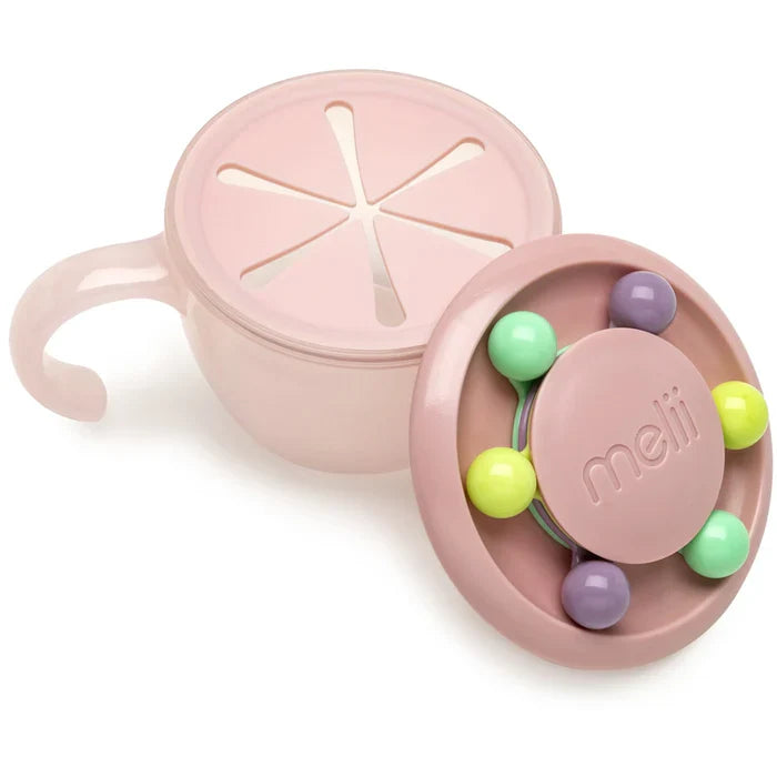 Melii Abacus Snack Container With Finger Trap Pink
