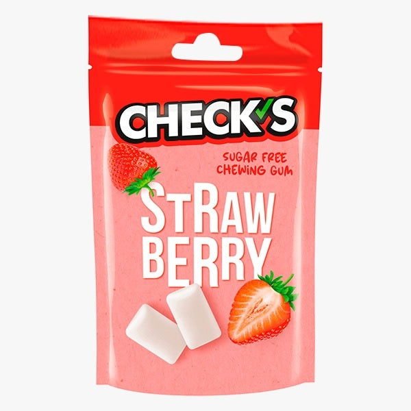 Check's Chewing Gum Strawberry Mini Doypack 21G