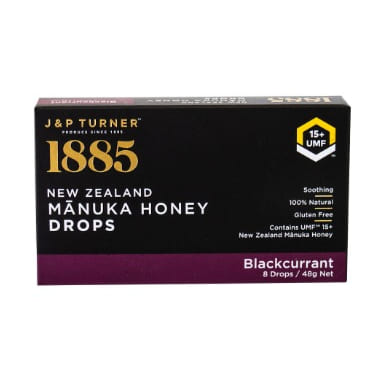 Jp 1885 Manuka Honey Drops Black Currant 48G