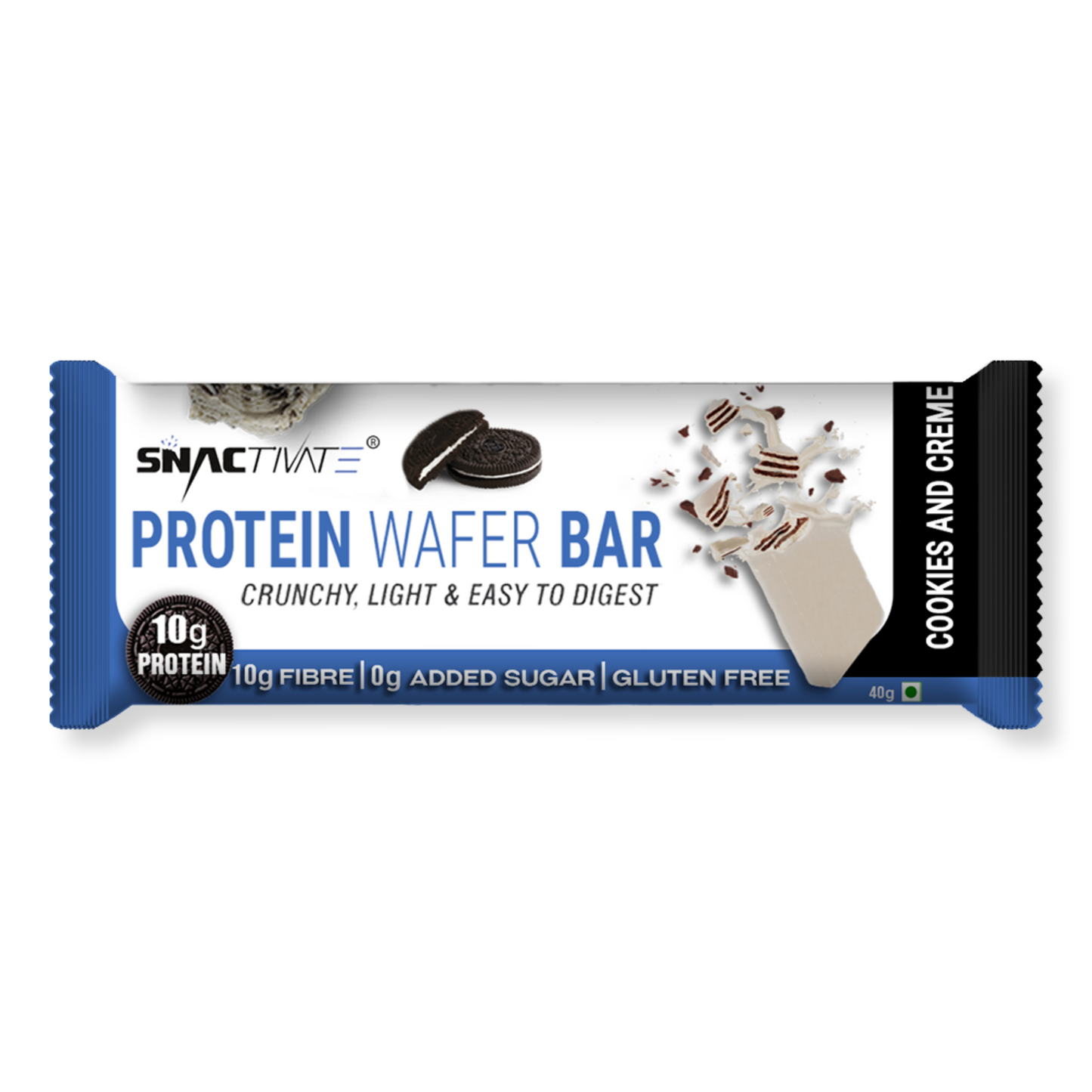 Snactivate Protein Wafer Bar - Cookies & Crème 40g