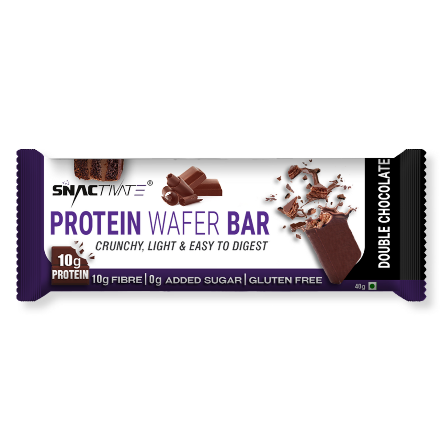 Snactivate Protein Wafer Bar - Double Chocolate 40g