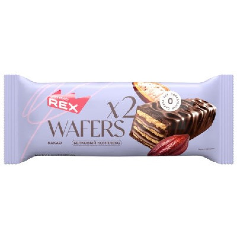 Rex Protein Glazed Wafers Wafers*2 "Cacao" 50 G