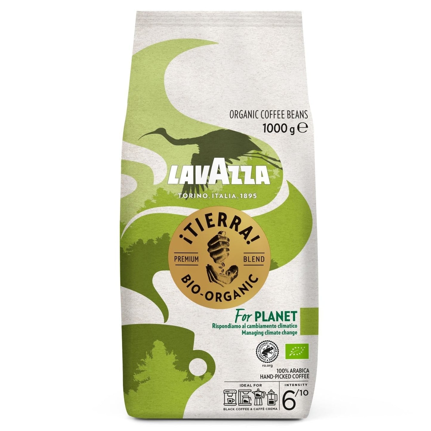 Lavazza Tierra Org Beans 1Kg Bag