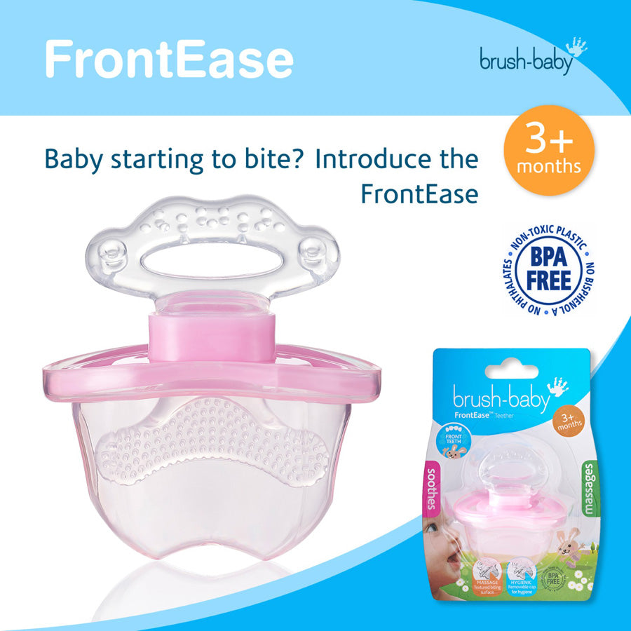 Brush-Baby Front-Ease Teether (Pink)
