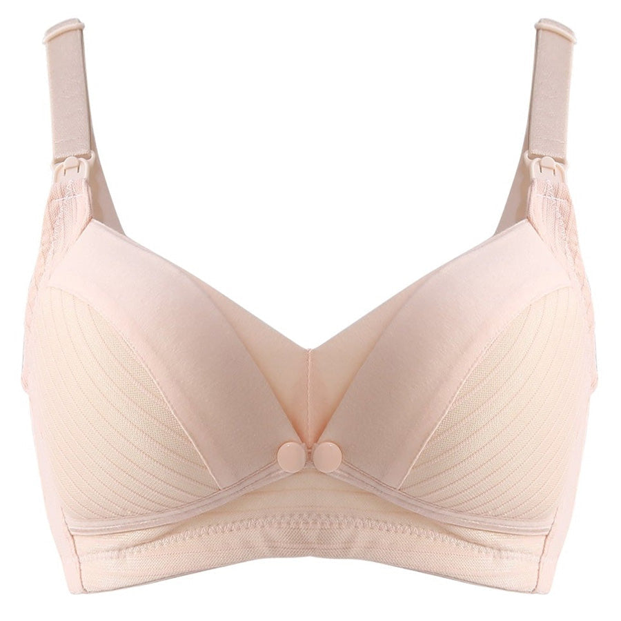 Okus - Comfy Cotton Maternity & Nursing Bra - (Beige) - Large