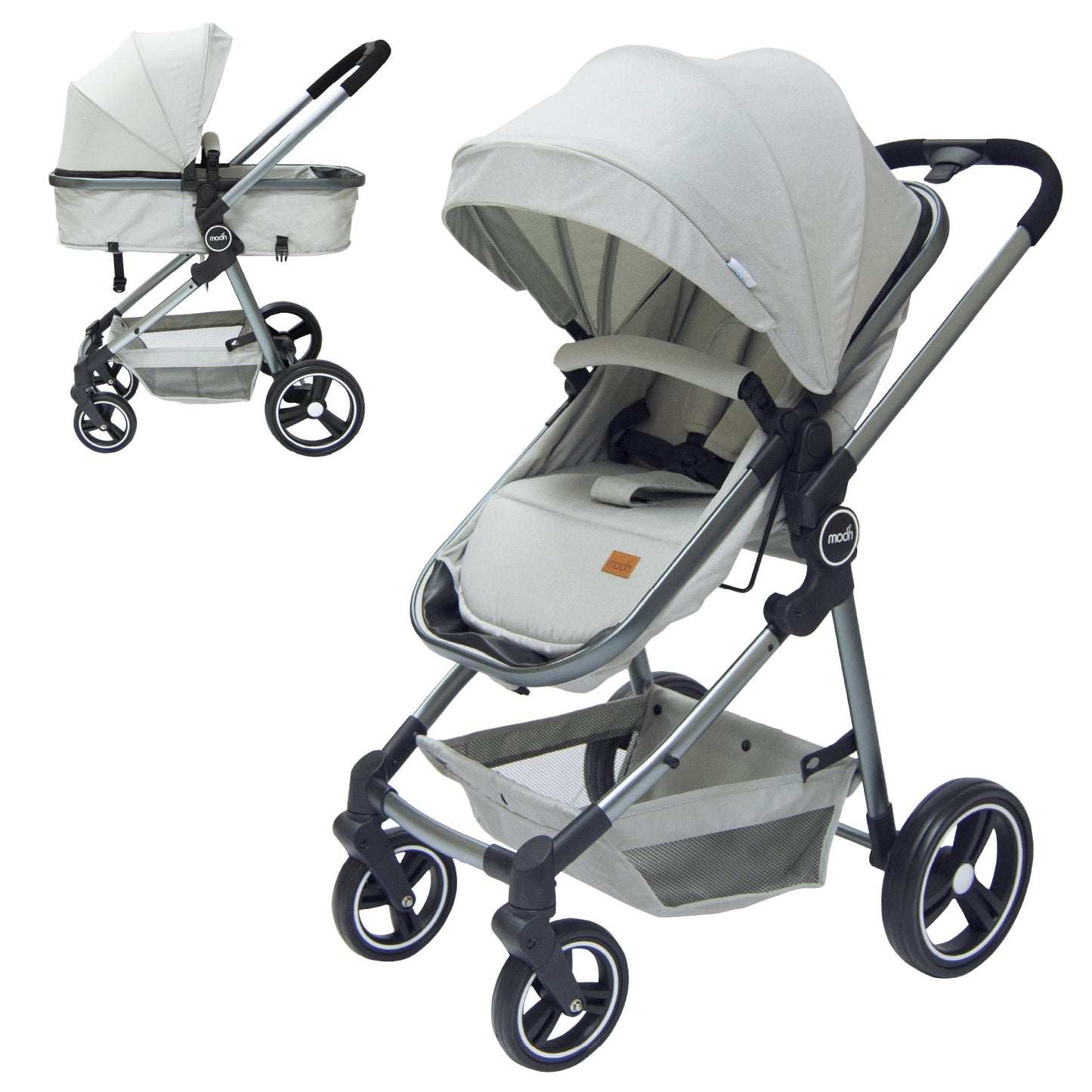 Moon - Pro - 2 In 1 Stroller (Grey)
