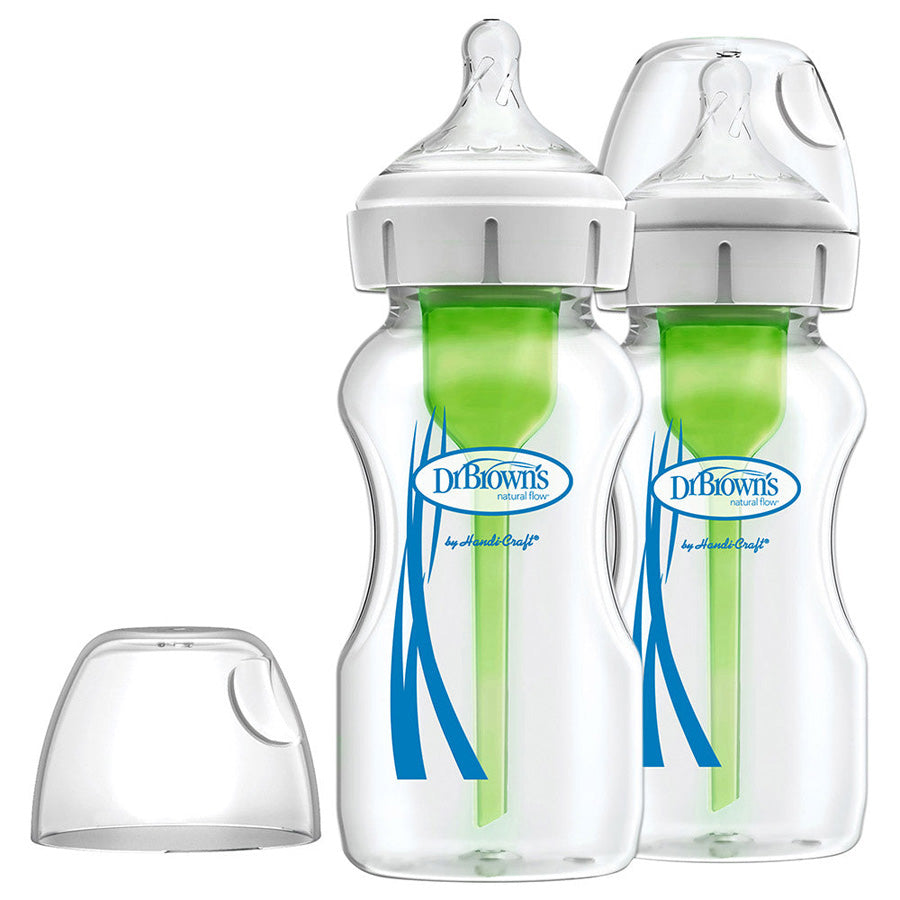 Dr. Browns 9 Oz/270 Ml Glass W-N Options+ Bottle, 2-Pack-(Glass)
