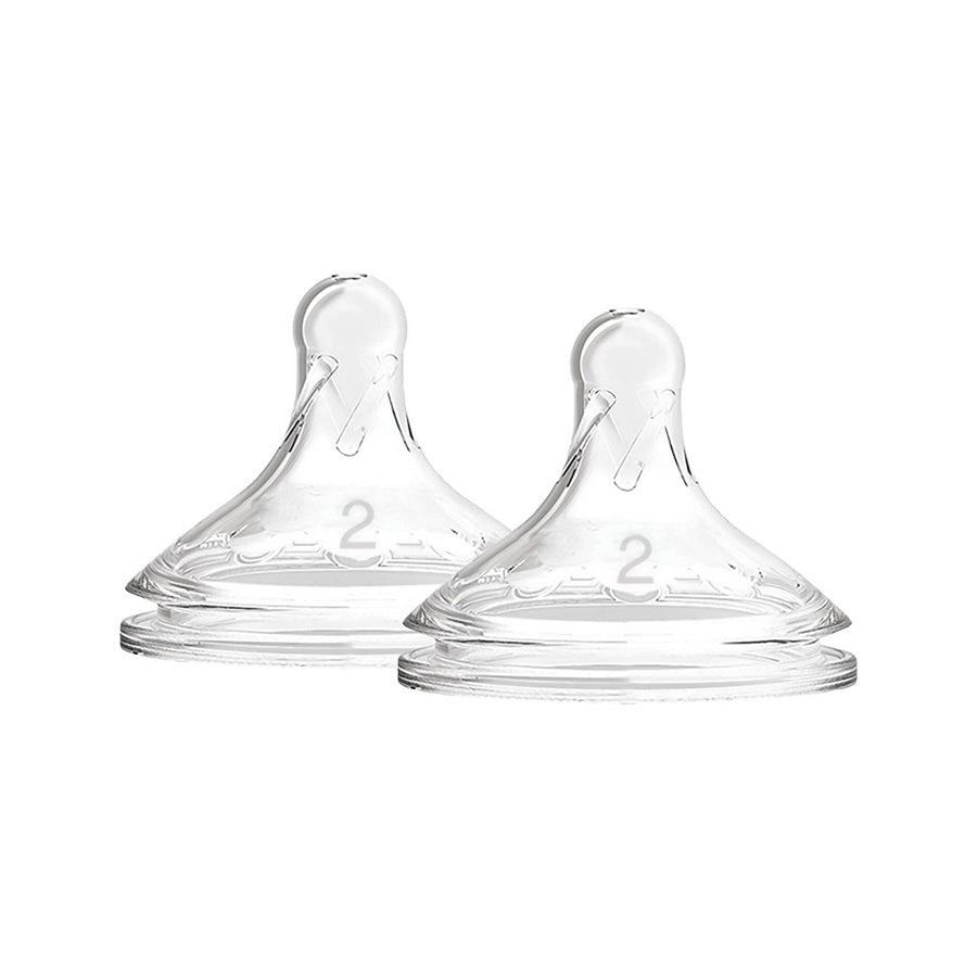 Dr. Browns Level 2 W-N Silicone Options+ Nipple, 2-Pack-plastic