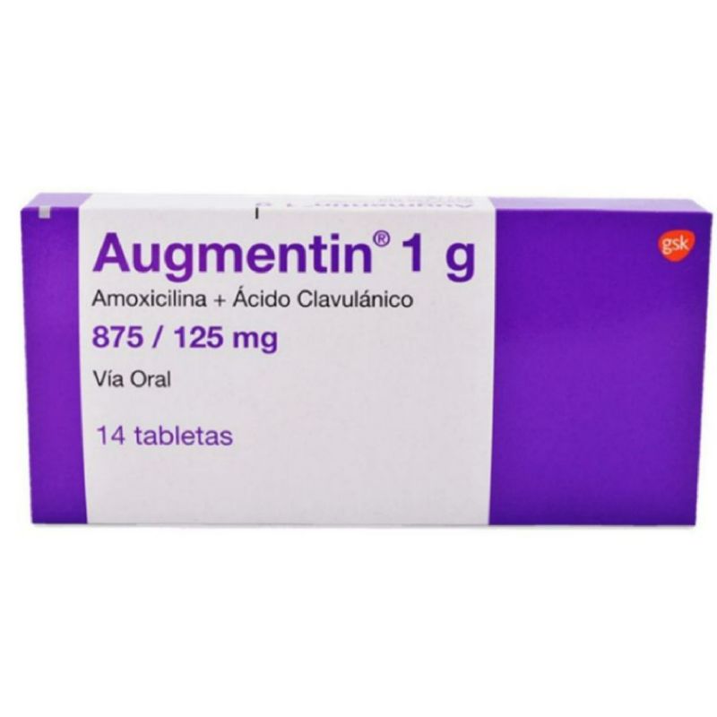 Buy Augmentin 1 Gm, Antibiotic - 14 Tablets Online - Kulud Pharmacy