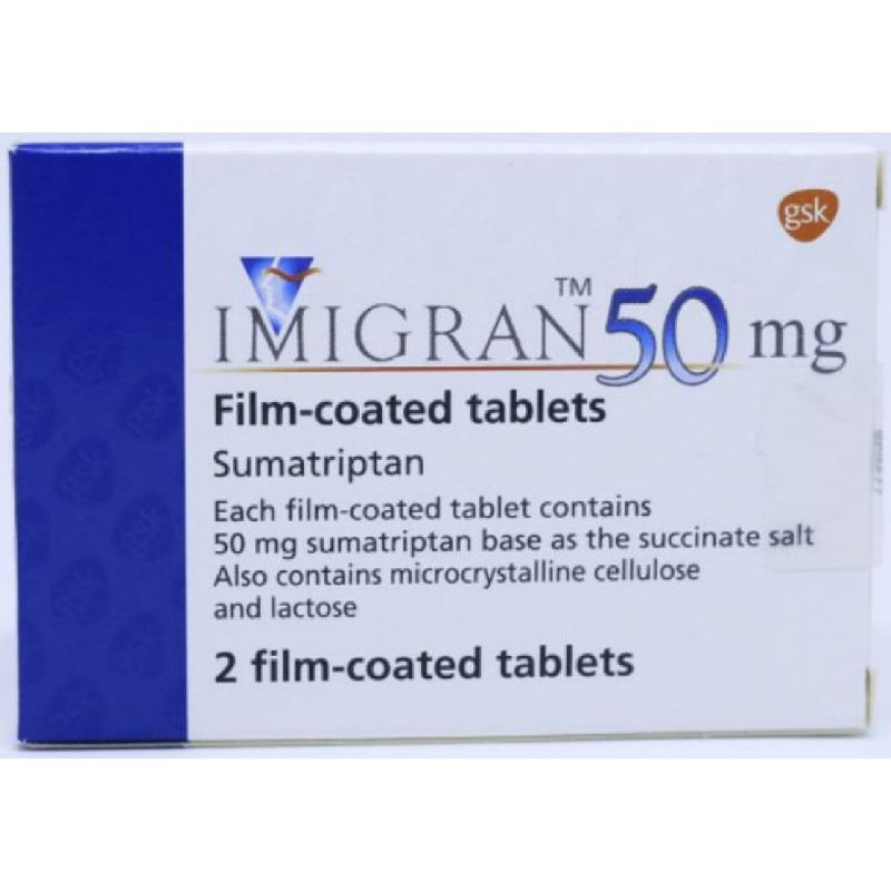 Buy Imigran Tablet 50 Mg 2 PC Online - Kulud Pharmacy