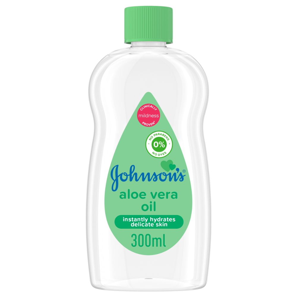 J&J Baby Oil W/Al.Vera & Vit. E 300Ml