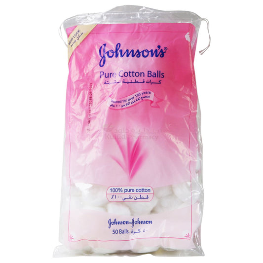 Buy Johnson And Johnson Pure Cotton Balls 50 PC Online - Kulud Pharmacy