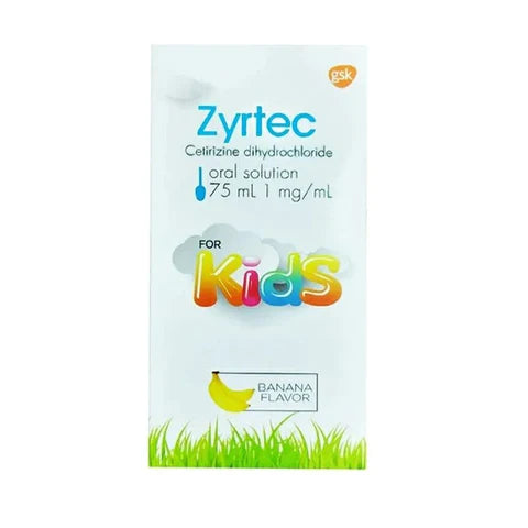 Zyrtec Oral Solution 75ml Kids 1mg/ml