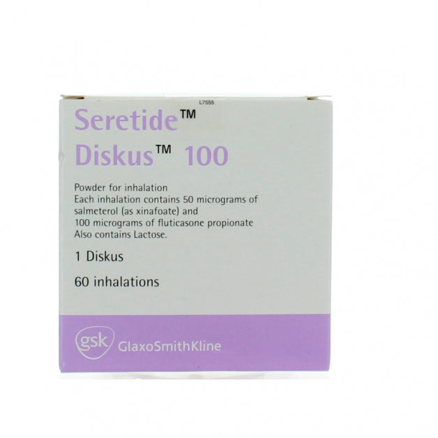 Buy Seretide Diskus Inhalation Powder 100 Mcg 60 DO Online - Kulud Pharmacy