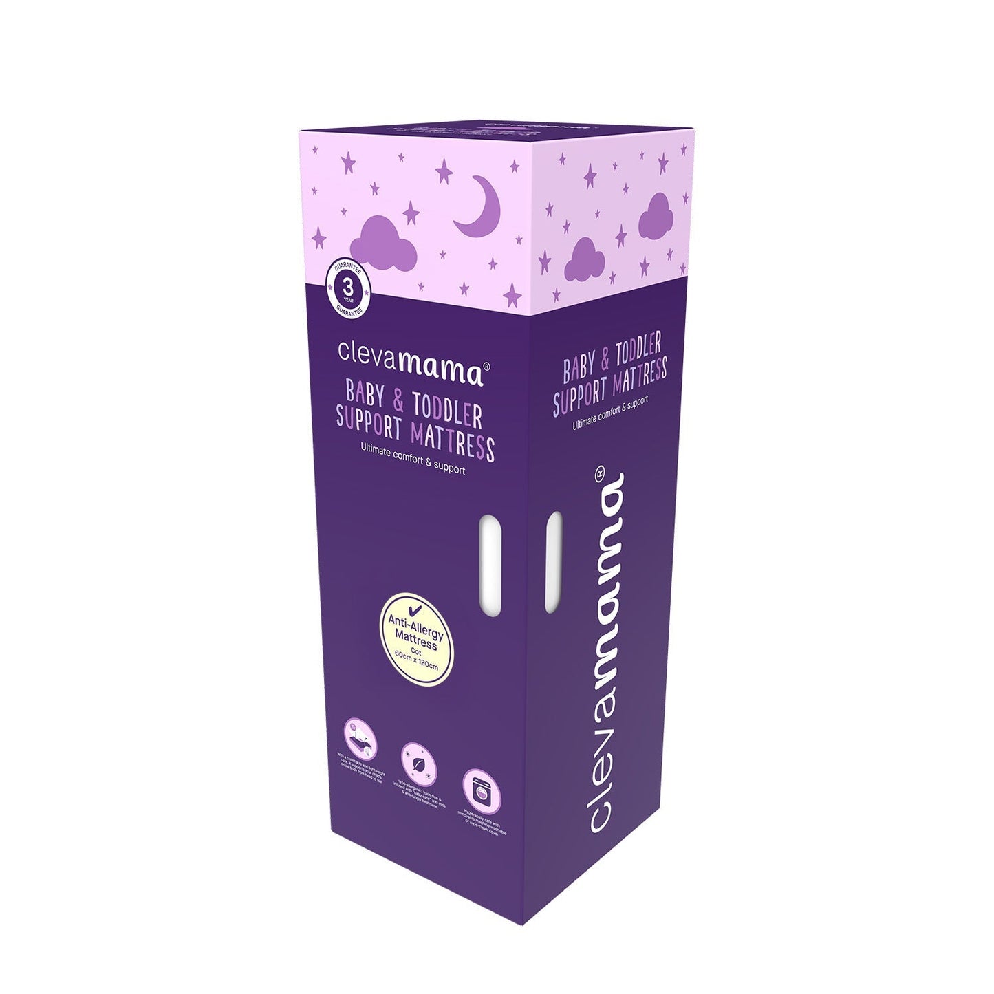 Clevamama Anti-Allergy Mattress 60 X 120 X 10 Cm - Cot Size
