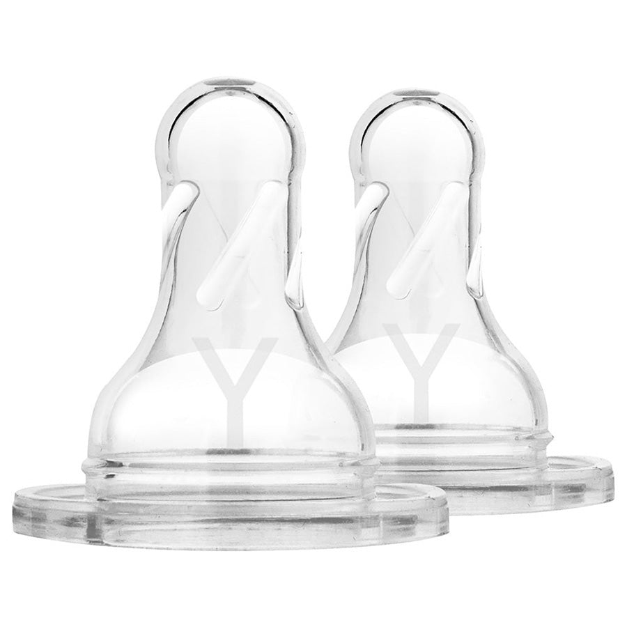 Dr. Browns Y-Cut Silicone Narrow Nipple, 2-Pack-plastic