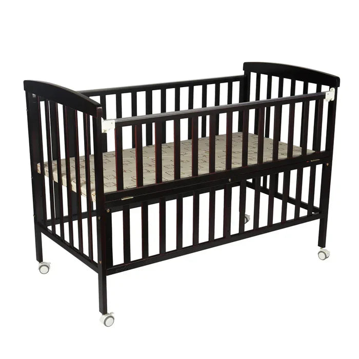 Moon - Wooden Portable Crib (Dark Chocolate) - Mattress Included