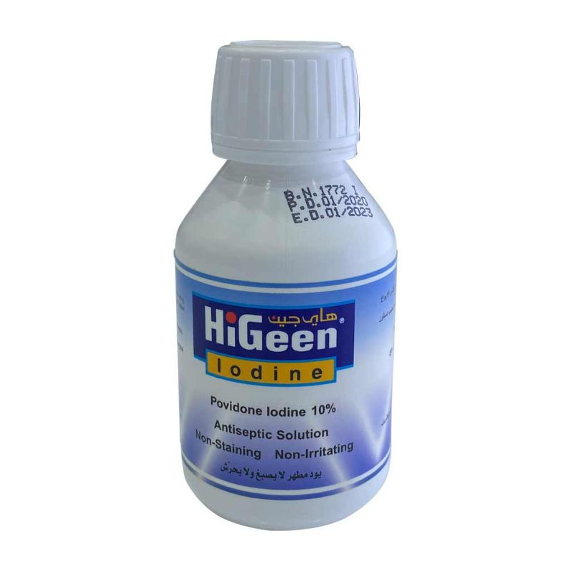 Buy Higeen Antiseptic Iodine Solution 10% 120 ML Online - Kulud Pharmacy