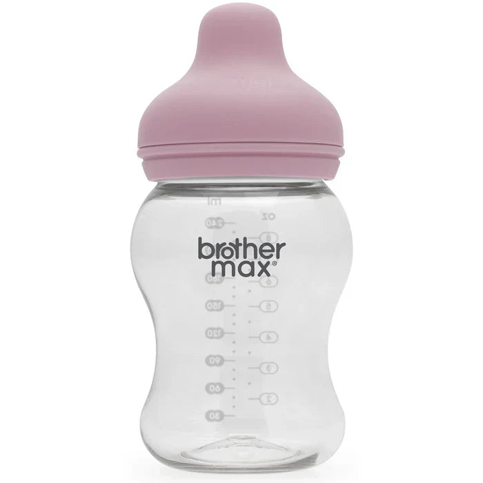 Brother Max - Pp Extra Wide Neck Feeding Bottle 240Ml/8Oz + M Teat (Pink)