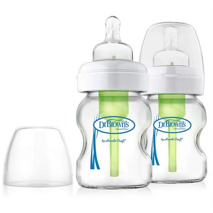 Dr. Browns 5 Oz / 150 Ml Pp Wide-Neck "Options" Baby Bottle, 2-Pack - plastic
