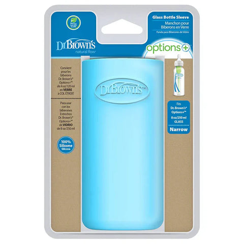 Dr. Browns 8 Oz/250 Ml Narrow Glass Bottle Sleeve (Blue)-glass