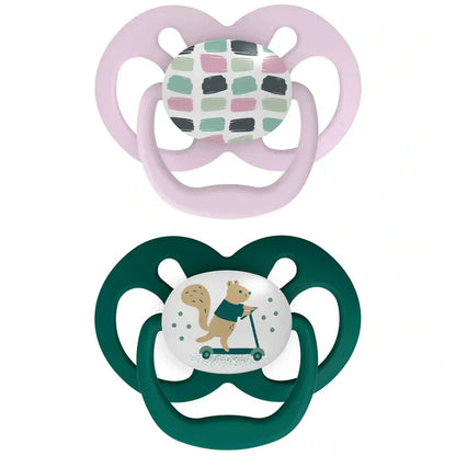 Dr.Browns Advantage Pacifier - Stage 2 (Pink, 2-Pack)