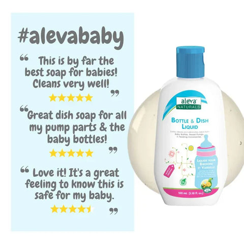 Aleva Naturals Bottle & Dish Liquid Water Lily - Travel Size - 100Ml