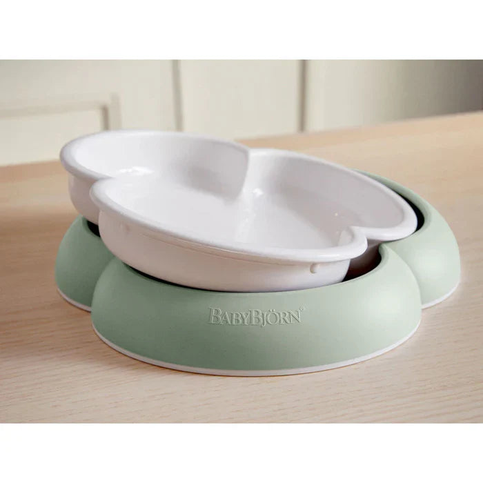 Babybjorn Baby Feeding Set - 4 Pcs (Powder Green)